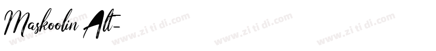 Maskoolin Alt字体转换